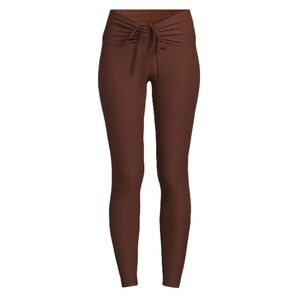 Brown High-Waisted Tie-Front Pants Size M